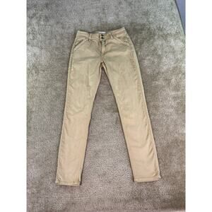 BKE Buckle Chinos Womens 28 28"x30" Khaki Mollie Slim Low Rise D983